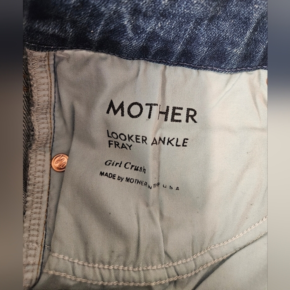 MOTHER Jeans The Looker Ankle Fray Girl Crush Women's Size 28 NWT - Picture 10 of 10